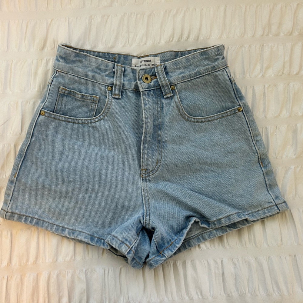 Cotton On High Rise Mom Shorts